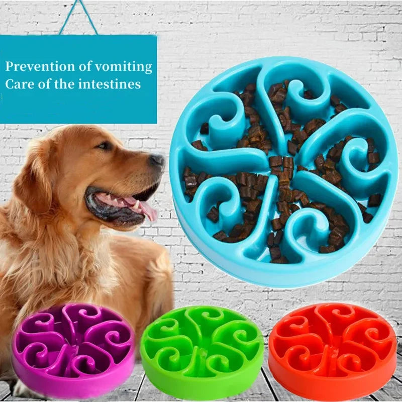 Anti-Gulping Slow Feeder Dog Bowl