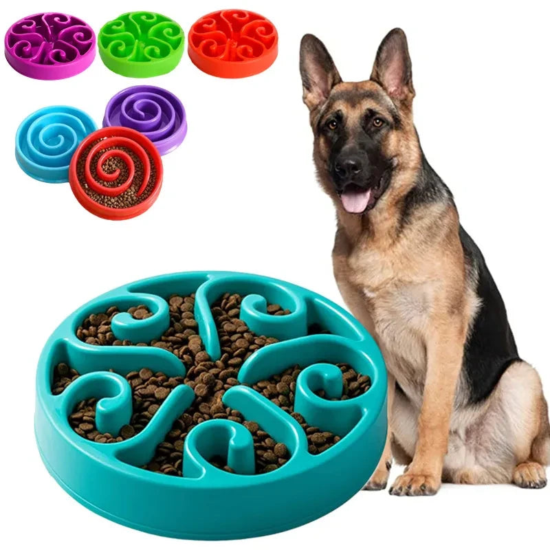 Anti-Gulping Slow Feeder Dog Bowl
