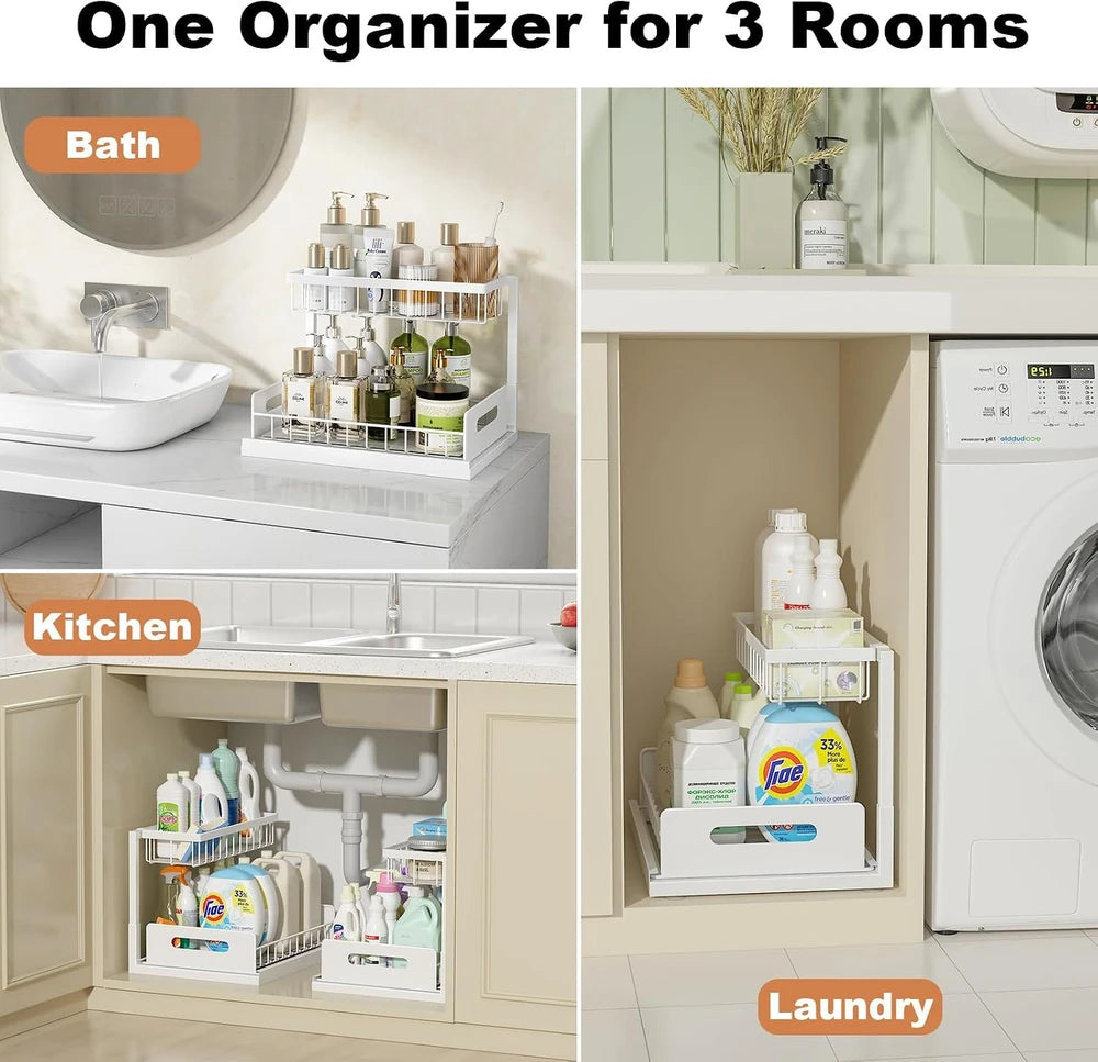 L-Shaped Under Sink Organizer